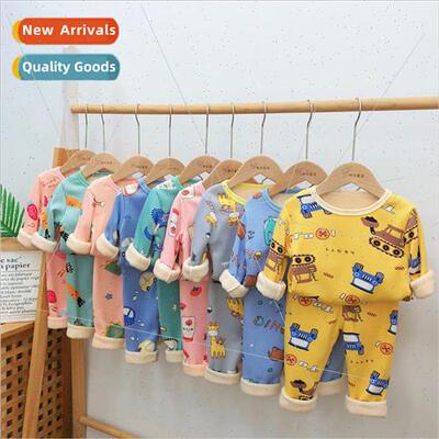 Childrens thermal underwear set of padded and thickened wint