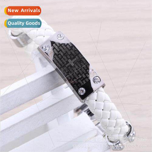 White Bracelet Hundred Buckle Fashion Leather Bracelet Brace