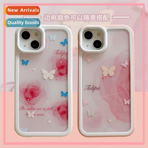 Aesthetic halo flowers colorful butterfly iPhone 14 Women 12