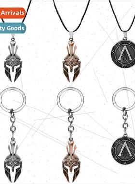 Jewelry Spartan Warrior Mask Pendant Necklace Creative Vinta