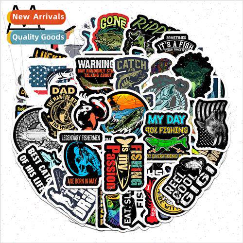 51 fishing sea fishing series of -repeating stickers luggage