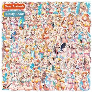 cell girl cup water phone car stickers cartoon bikini 100