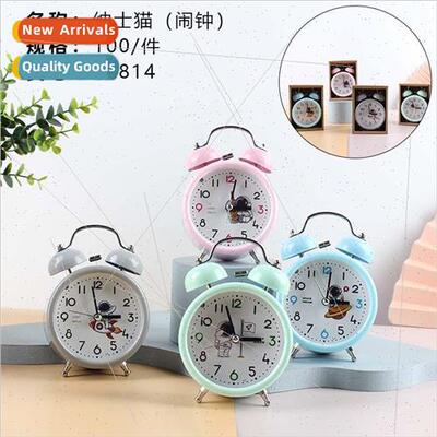 Super loud ringing iron alarm clock round office desktop min