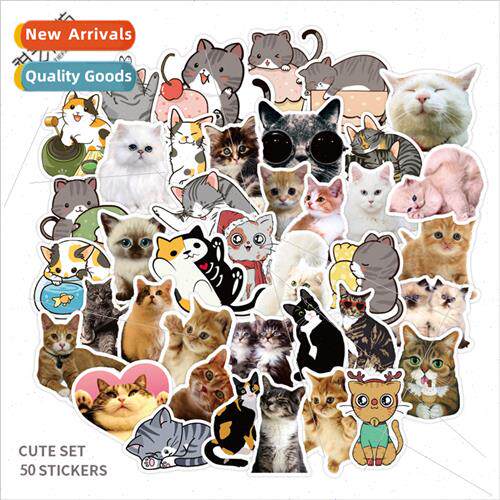 50 pcs of cute cat series graffiti stickers car luggage guit