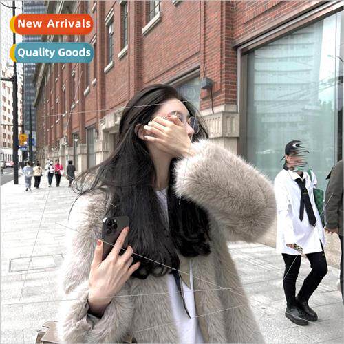 Young fur Two colors fur coat female winter small temperamen