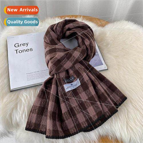 2022 new winter thickened Korean  of the student shawl dual-