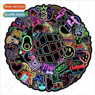 DIY Graffiti Stickers 100 Fridge Creative Waterproof Neon