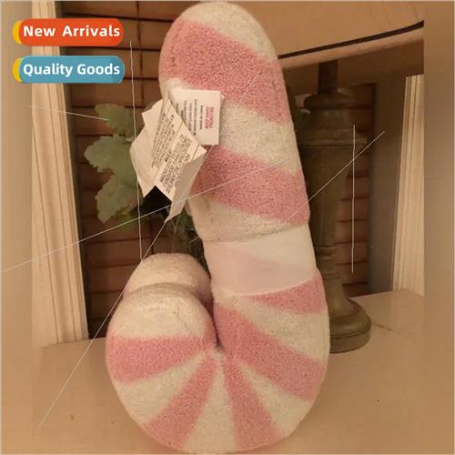 Pink Candy Cane Christmas Pillow Pink Cane Candy Plush Toy P