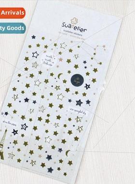 Paris France starry sky stamping star stickers DIY handbook