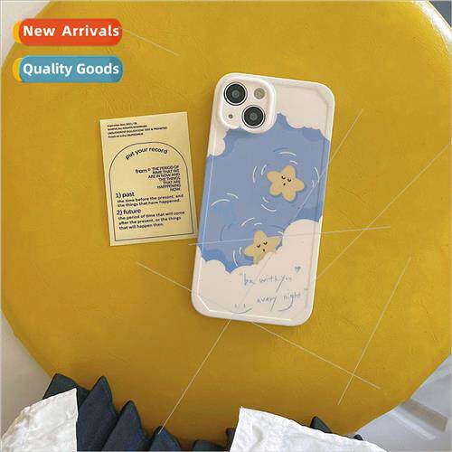 Ins niche cloud stars 适用 Apple 12/13 phone case iPhone 14P