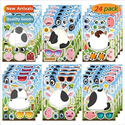 Farm Animals Cows Kids Cartoon Stickers Cute Animal Stickers