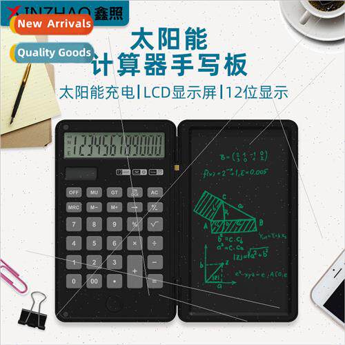 Folding Calculator Handwriting Board Dual Power Battery Sola