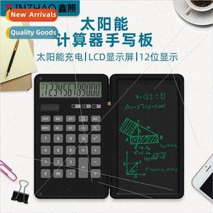 Folding Calculator Handwriting Board Dual Power Battery Sola