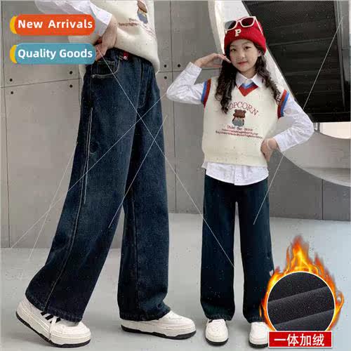 Girls padded pants fall and winter wear middle and large chi