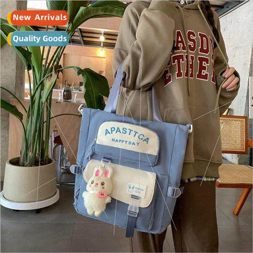 New splicing color collision large capacity shoulder bag fem