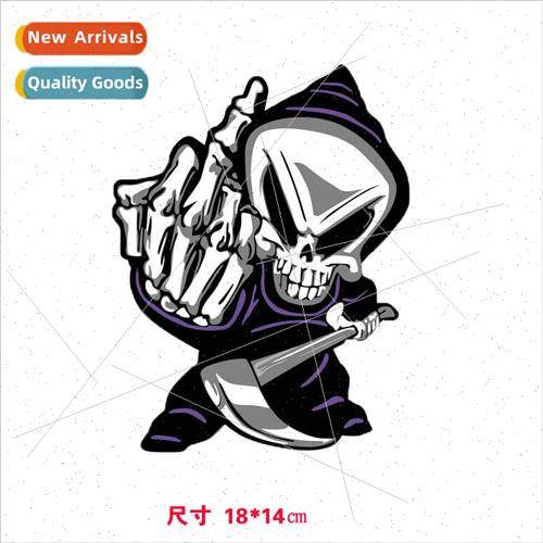 Car Stickers Printing Middle Finger Skeleton Car Stickers De