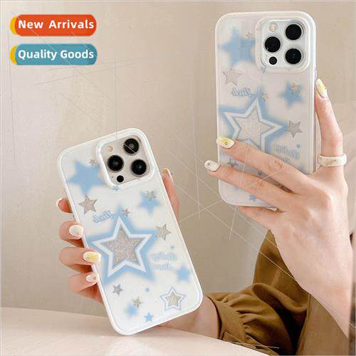 INS Simple Halo Glitter Pentagram iPhone12 New 13ProMax 适用