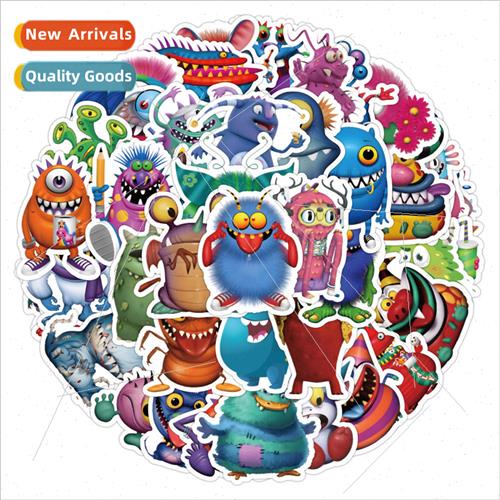 50 pcs of monsters large collection of cute doodle stickers
