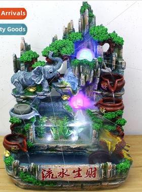 Large rockery water fountain feng shui wheel water generates