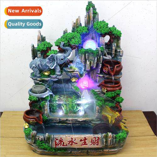Large rockery water fountain feng shui wheel water generates
