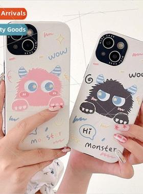 Cartoon couple small monster 适用 Apple 12Pro/11 phone case