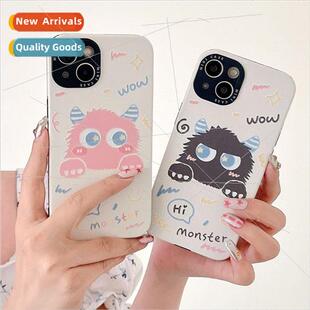 Cartoon couple small monster 适用 Apple 12Pro/11 phone case