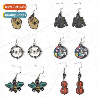 New Wednesday earrings ear hooks dangling jewelry Wednesday