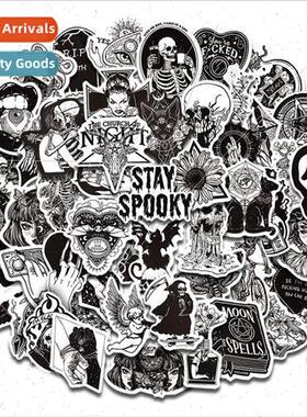 50 Punk Style Gothic Black and White Graffiti Stickers Perso