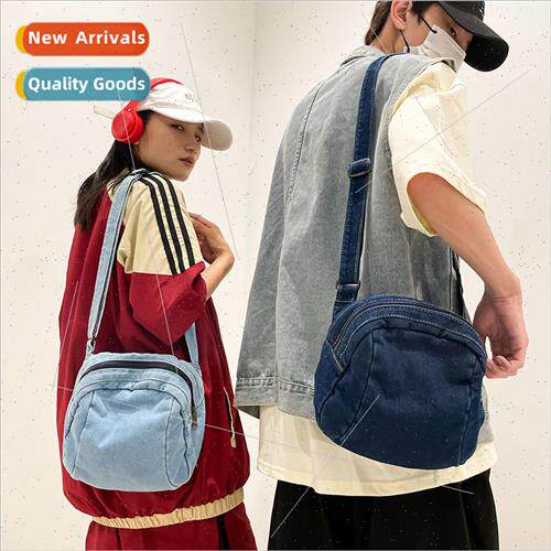 2023 new fashion washed denim cell phone bag men and women c