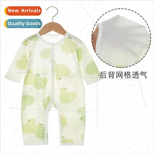 Baby onesie summer thin section baby long-sleeved pajamas ne