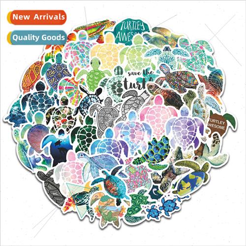 Colorful cute turtle handbook doodle stickers notebook lugga