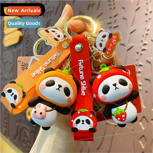 cartoon drip panda keychain female cute nd couple key chain