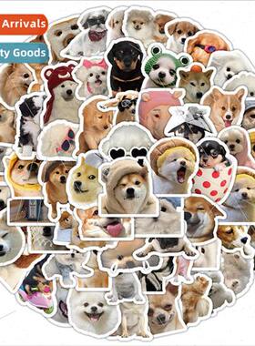 100 cartoon realistic puppy stickers cell phone case luggage