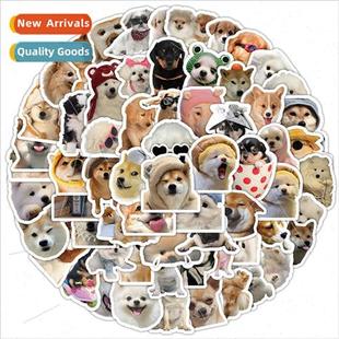 100 cartoon realistic puppy stickers cell phone case luggage