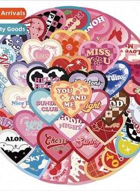 50 Korean love print cartoon stickers cute decorative luggag