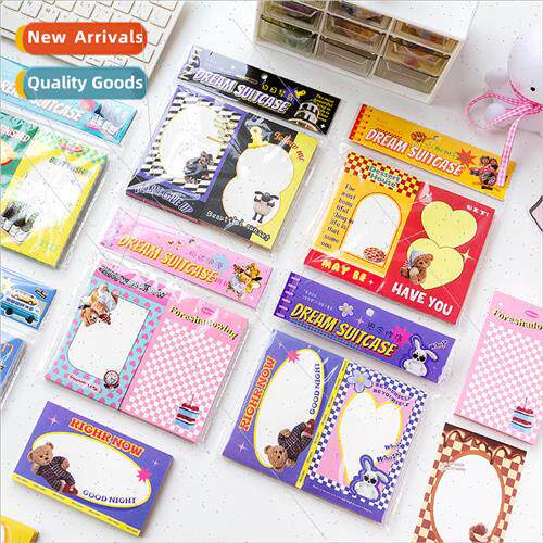 Dream suitcase note book Korean ins retro tearable message n