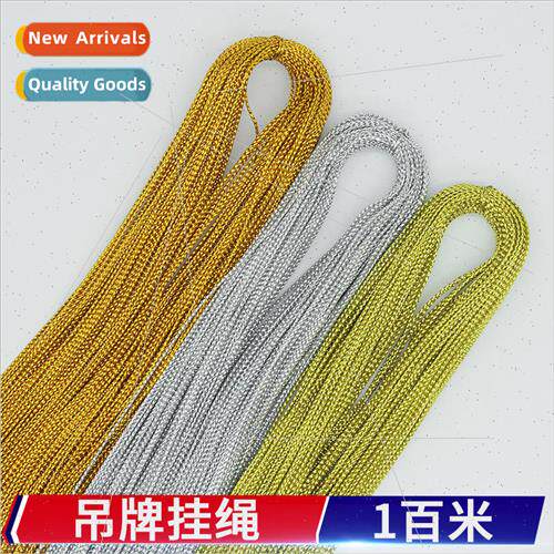 1mm thick gold gold wire silver wire rope tag lanyard gold w