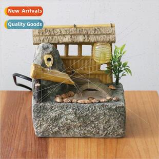 Small creative cycle of flowing water ornaments rustic deskt