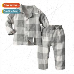 pajamas the wear Korean suit plaid England boys home New