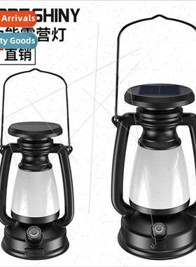 New Solar Retro Camping ght TYPE-C Rechargeable Multifunctio