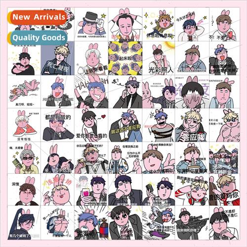 63 pink rabbit love with emoticon stickers funny creative co