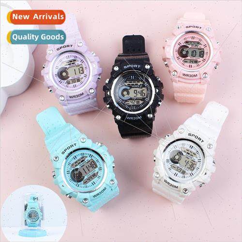 Korea boxed sports luminous electronic watch students multif