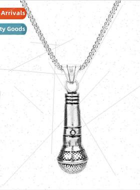 Fashion creative microphone microphone pendant necklace HIPH