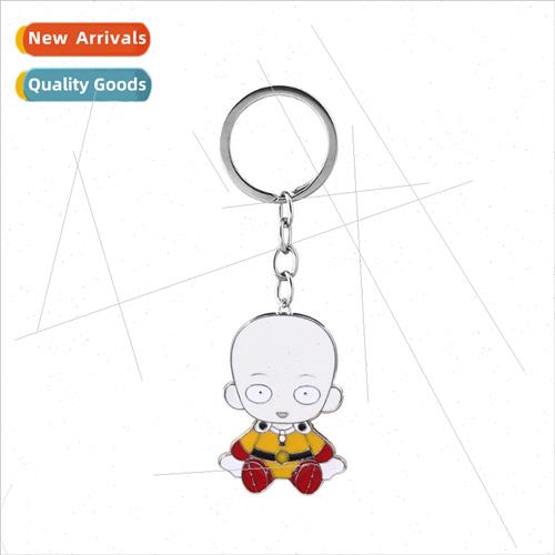 Anime  One Punch Man Saitama Q keychain Bald caped crusader