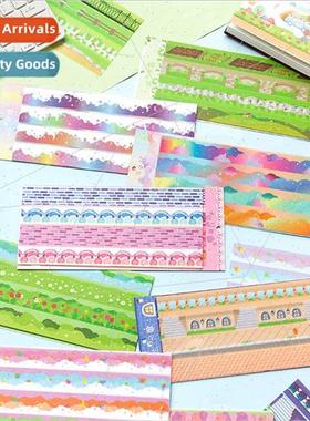 Pick up wild weaving dream scenery stickers long strip backg