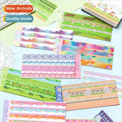 Pick up wild weaving dream scenery stickers long strip backg