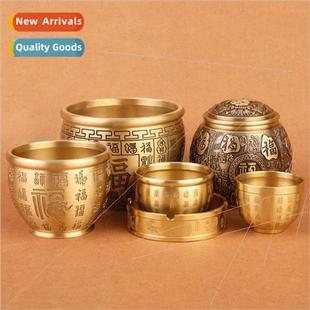 bowl Baifu small brass orna desktop rice asure Pure jar