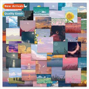 50 oil painting landscape beautiful scenery graffiti sticker