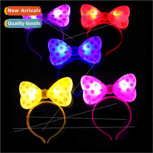 Glitter bow headband shine bow hairpin bow hairband LED butt
