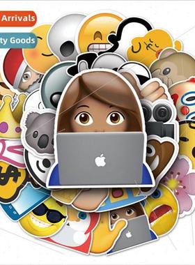 52 emoticons cartoon -repeating stickers luggage tablet wate